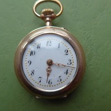 h&uuml;bsche DAMEN TASCHENUHR, Gold - 0,333, Zylinderhemmung, gute Funktion, ca. 1915