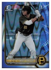 F705 MATT FRAIZER RC BLUE LAVA REFRACTOR 2022 BOWMAN CHROME 1ST BCP-91 /150