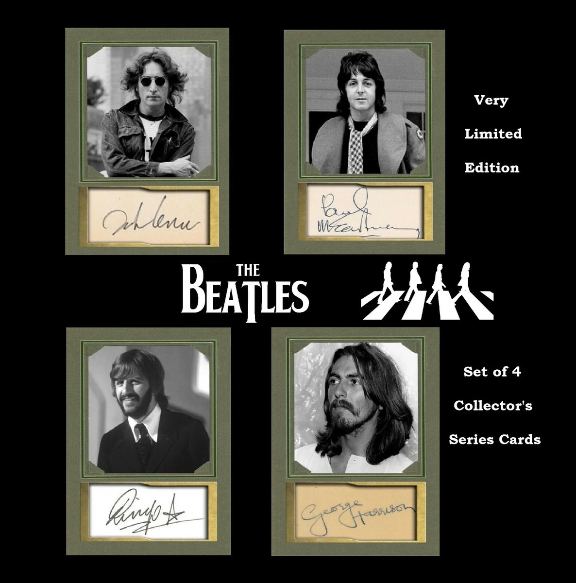 AWESOME Set 4 BEATLES JOHN PAUL GEORGE RINGO Memorabilia