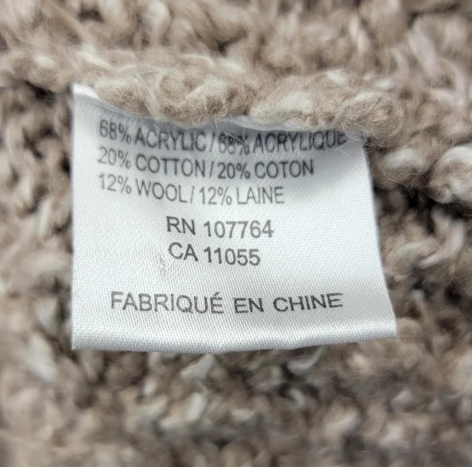 Cárdigan suéter de lana marrón One Girl Who para mujer Foto 4 de 4