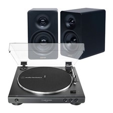 Audio-Technica AT-LP60X Turntable and Edifier M60 Bluetooth Speakers Hi-Fi Black