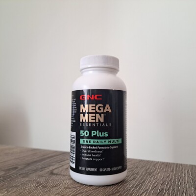 GNC Mega Men 50-Plus One-Daily Multi, Multivitamin für Männer, 60 Tabletten, EU VERKÄUFER