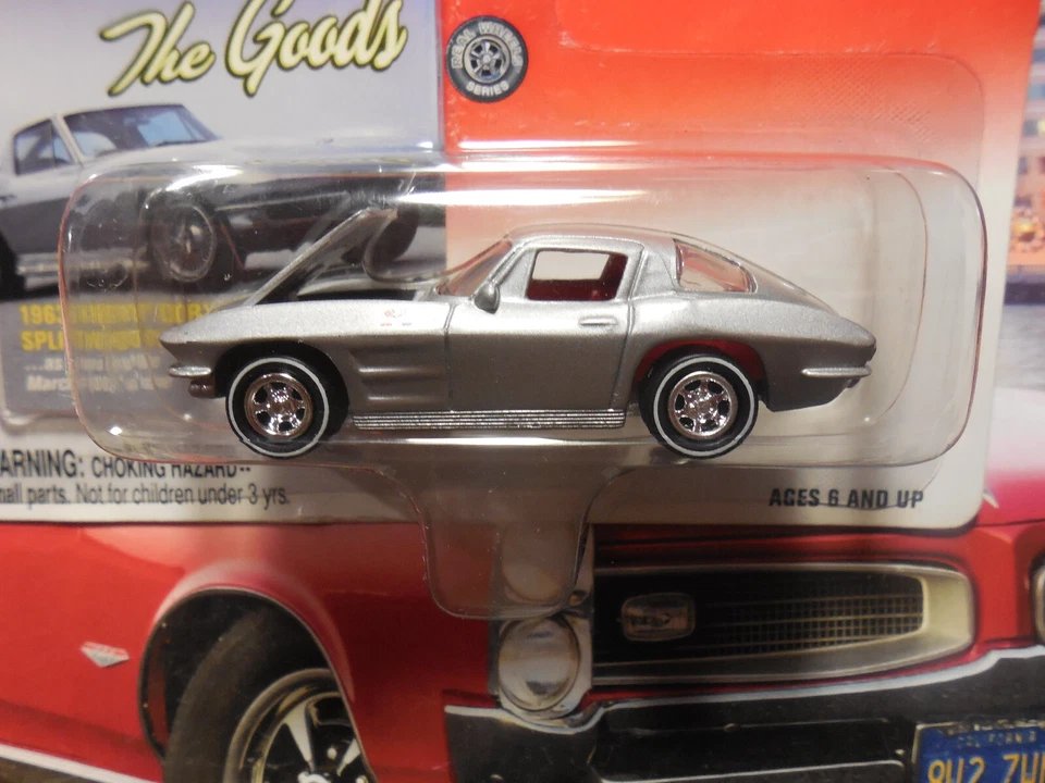 JOHNNY LIGHTNING PLATA SÓLIDA 63 VENTANA DIVIDIDA CHEVY CORVETTE RR VETTE ENVÍO GRATUITO Foto 2 de 3