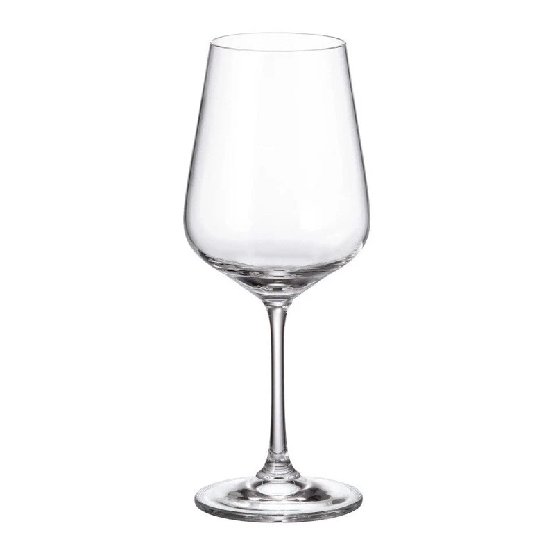 Calici Bicchieri Vino Set Servizio 6 Pezzi BRANDANI in Vetro Cristallo di Boemia, fotografia 6 di 8
