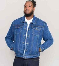 Duke Big Mens Blue Stonewash Western Style Trucker Denim Jacket 1XL-8XL(KS1303K)