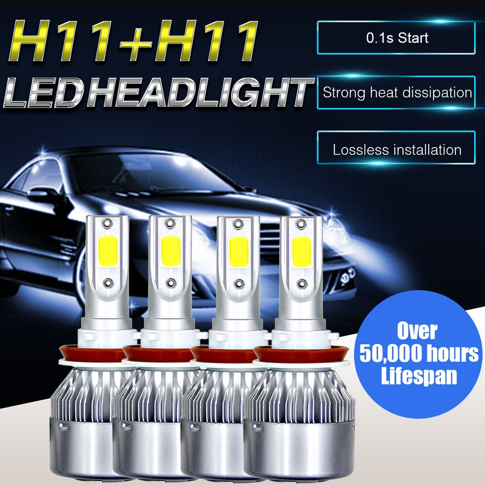 Fit For Chevy Malibu Impala High Low Beam 6000k 4pcs