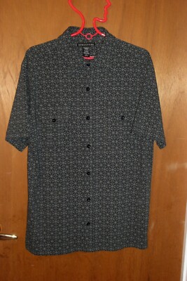 Mens Structure Fitted Stretch shirt M 38-40 abstract design