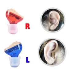 1 Pair Digital Hearing Aids Mini In-Ear Enhancer Voice Sound Hearing Amplifier