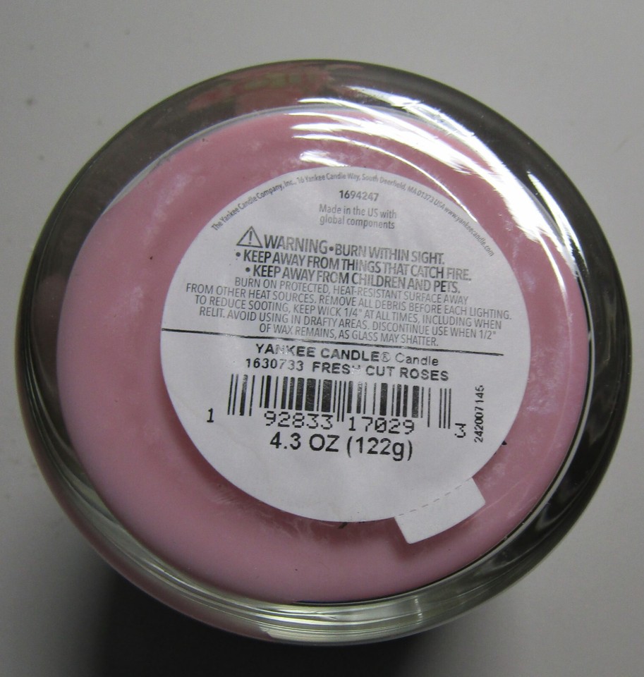 Yankee Candle FRESH CUT ROSES Small Tumbler 4.3 oz eBay