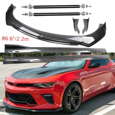 Carbon Fiber Front Bumper Lip Spoiler 86.6 Side Skirt Kit For Chevy Camaro