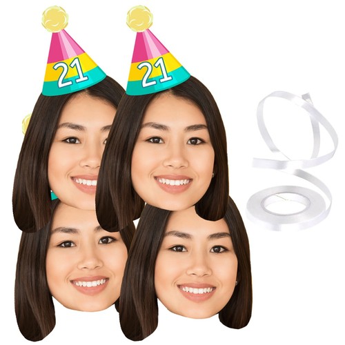 Personalised Face Bunting With Party Hat, Photo Banner CUTOUT Party Accessory - Picture 30 of 280