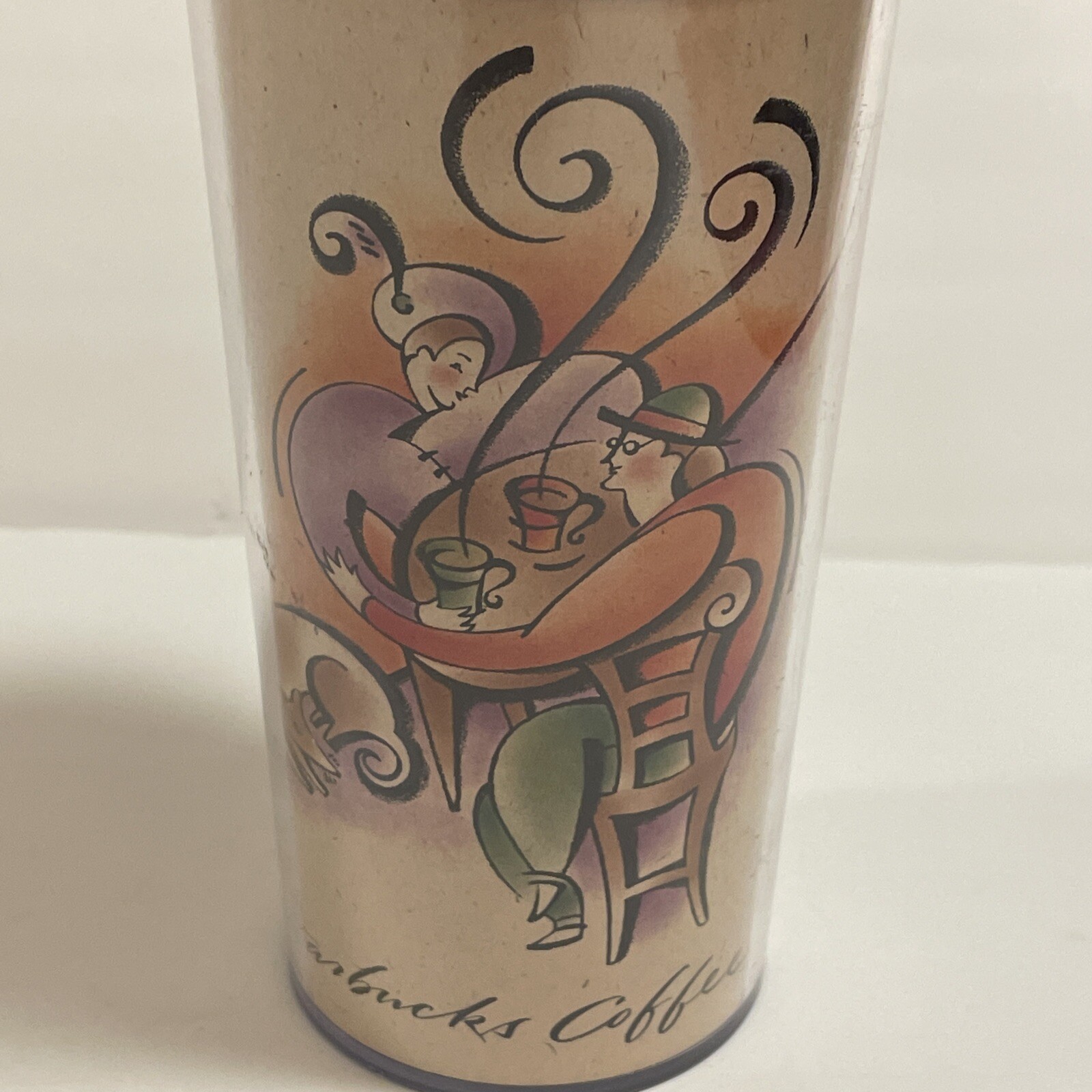 Starbucks Coffee ThermoServ Plastic Travel Tumbler 12 oz. Rare 1996