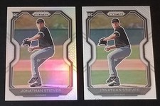 2021 Panini Prizm Jonathan Stiever Silver Prizm Rookie Card+Base CHI White Sox 