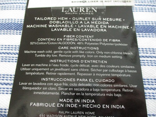 NUEVO Ralph Lauren Tela Náutica Ducha Cortina Azul y Blanco a Rayas 70X72 - Imagen 6 de 6