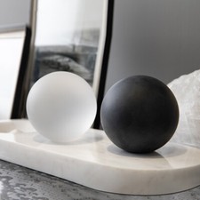 Solid Frosted Crystal Sphere Decorative Ball Opaque Glass Centerpiece 90MM-100MM