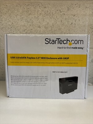 NEW Startech USB 3.0/eSATA Trayless 3.5'' HDD Enclosure with UASP | S3510BMU33ET