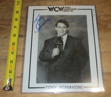 AEW WCW NWA Tony Schiavone Wrestling Photo Signed 8 x 10 COA WWF COA