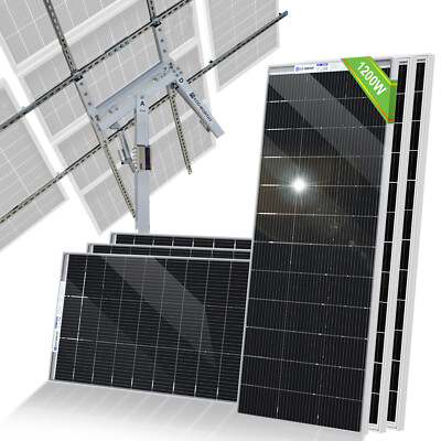 1200W Bifaziale Solarpanel Solaranlage Solarmodul Track System Dual Axis Tracker