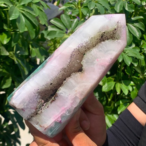 2.36LB Natural colour Fluorite Crystal obelisk crystal wand healing stan - 第 4/14 張圖片