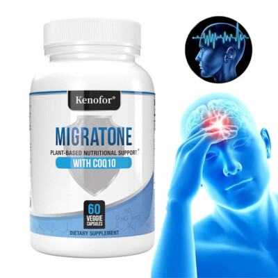 Migratone - with CoQ10, Supports Brain Function, Headache Relief Supplement