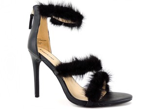black fur strap heels
