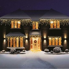 240/480/720/960/1200 XMAS LED ICICLE SNOWING EFFECT CHASER LIGHTS MAIN CHRISTMAS