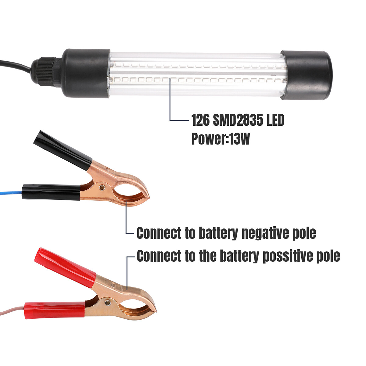 Luce Pesca Subacquea 12V 126 LED Verde | Lampada Attira Pesci IP68 5 Metri