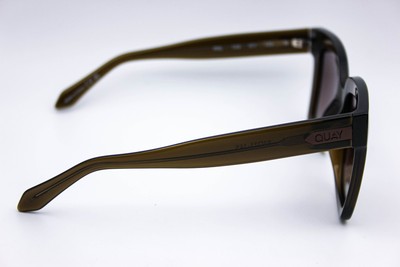 Quay Icy Green/Brown Polarized Cat Eye Sunglasses 52-21-145  display picture 1
