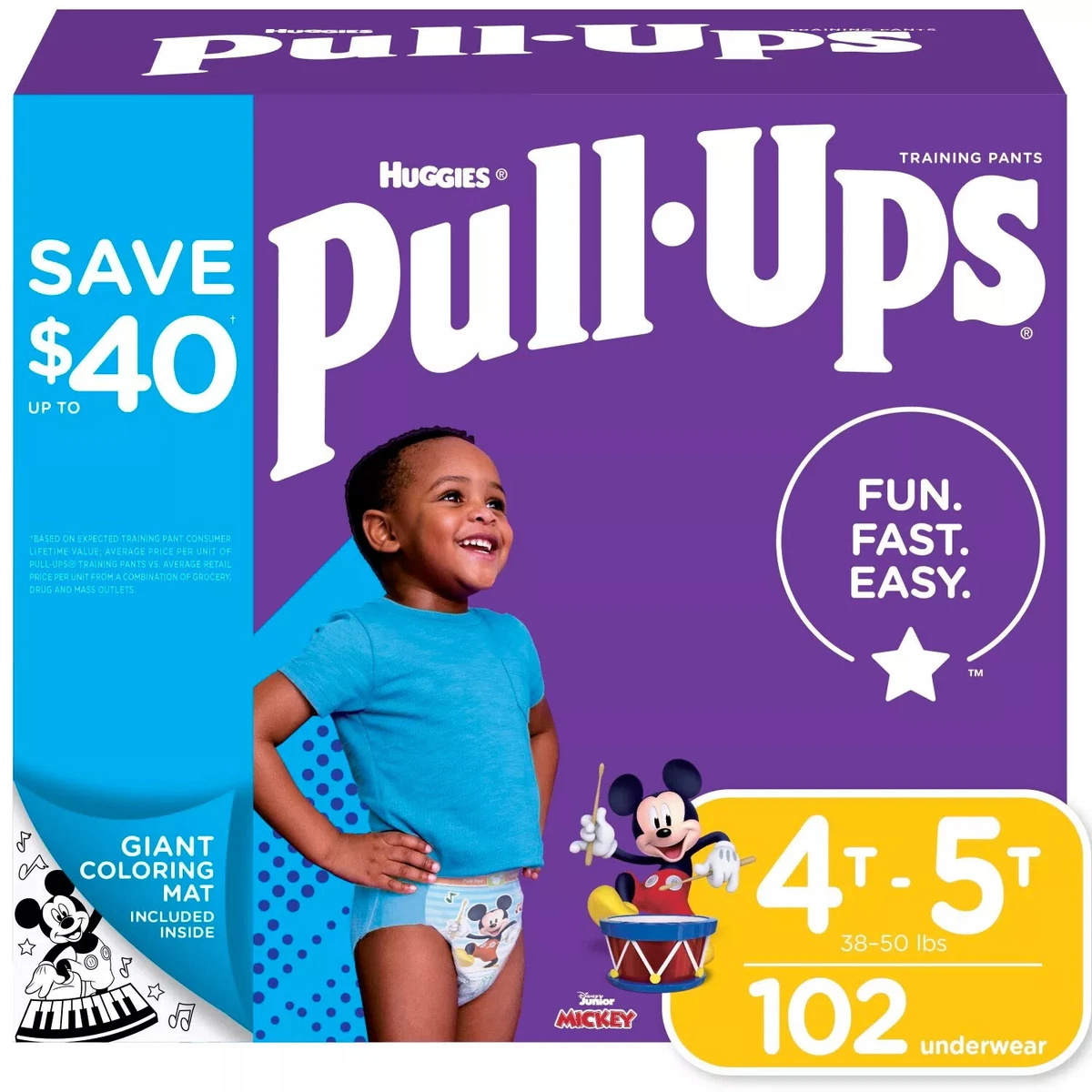 Pull Ups Learning Designs Training Pants, 4T-5T (38-50 lbs), Disney, Jumbo, Diapers & Training Pants