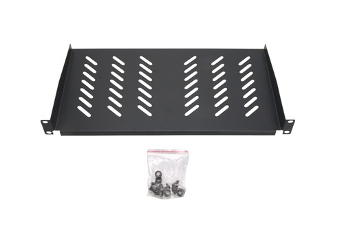 1U 19" Server Shelf Tray Vented Rack Mount 13.75" 350mm Deep Depth Network - Picture 2 of 9