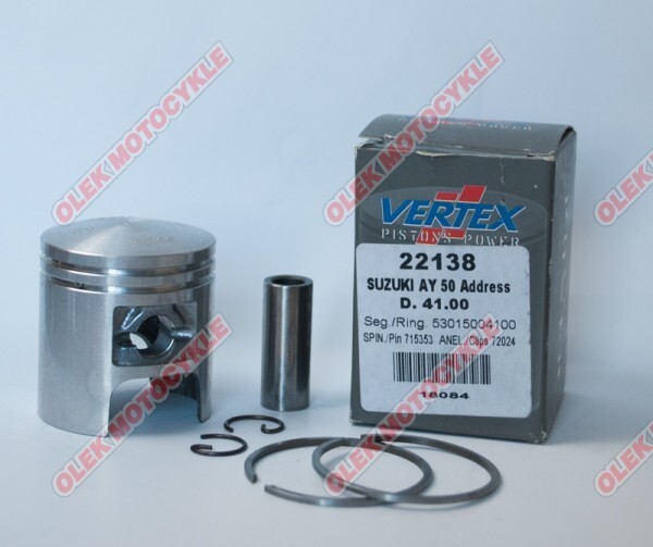 Piston 42.50mm pour Suzuki Morini et Derbi 50cc avec axe de 10mm