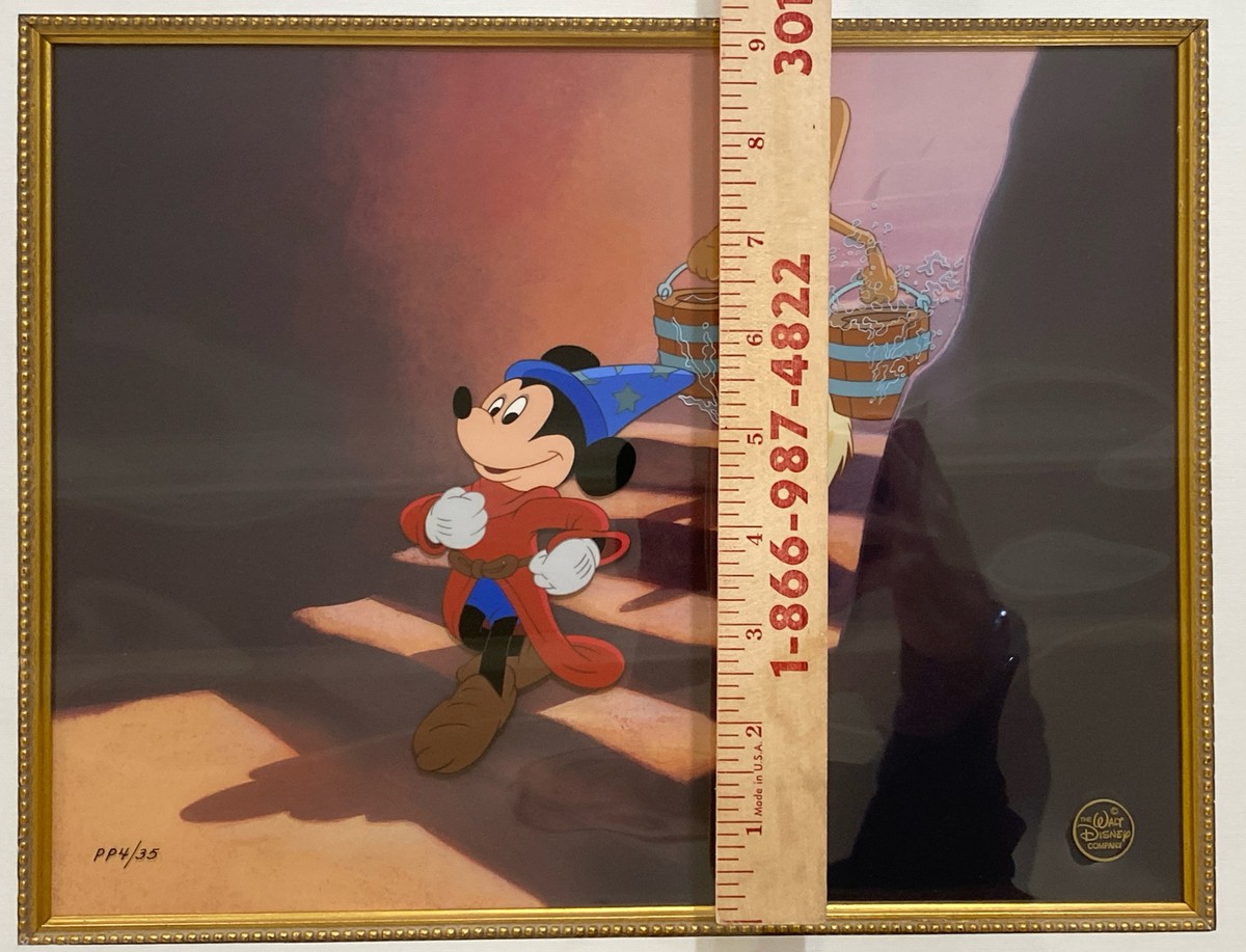 Disney Animation Cel Mickey Mouse as The Sorcerers Apprentice