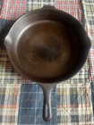 Unmarked 13 1/2” Cast Iron Skillet #12 Double Spout Great Condition