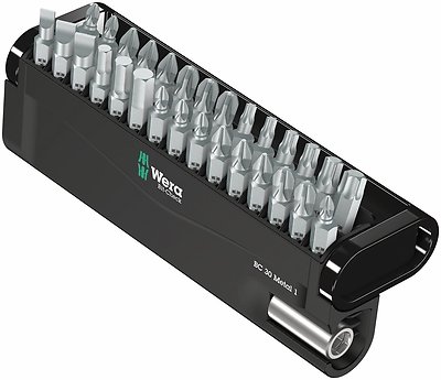 Wera 057434 Bit-Check 30 Metall 1 Schraubendreher Bit-Satz & Halter PH/PZ/TX/SL/HX
