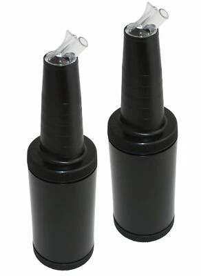 Bottle pour master schwarz mit Deckel Dressingflasche Barflasche Cocktail Bar