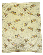 Disney Baby Winnie the Pooh Yellow Plush Baby Blanket Moon and Stars 29x38