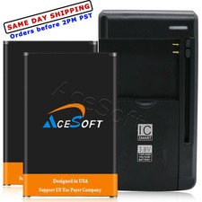 2x Samsung Galaxy Note 3 Replacement Battery 6690mAh with Portable USB Charger