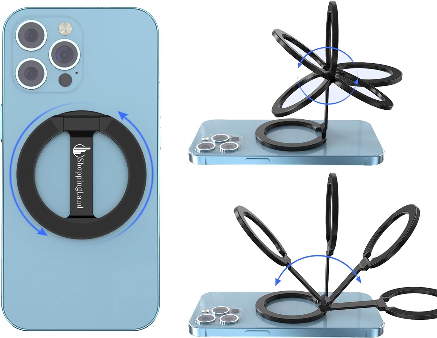 Strong Magnetic Phone Grip with Kickstand Versatile Cell Phone Holder for Gym