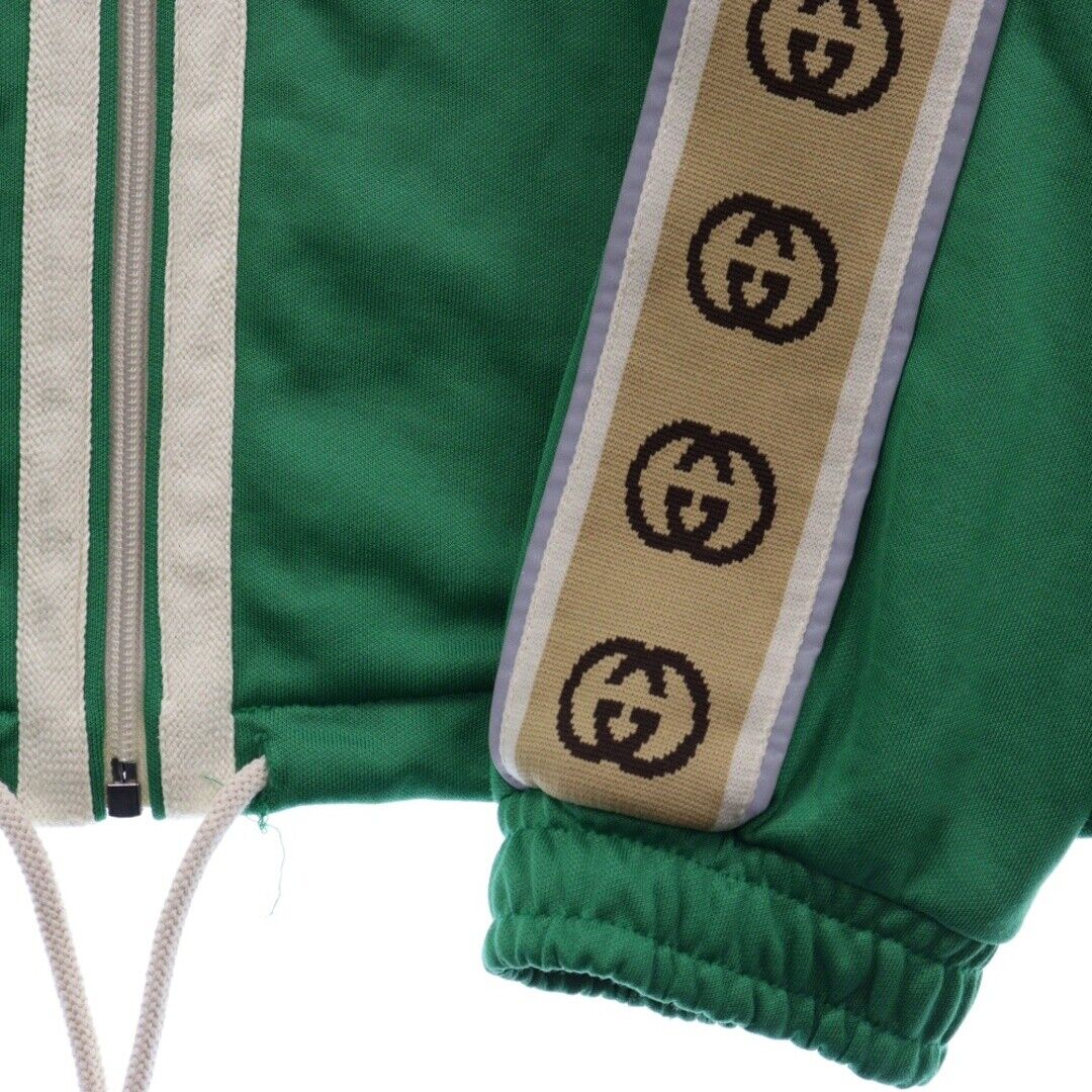 Gucci Oversized Technical Jersey Track Jacket Green 598861 Gucci Oversized Technical Jersey Track Jacket Green 598861