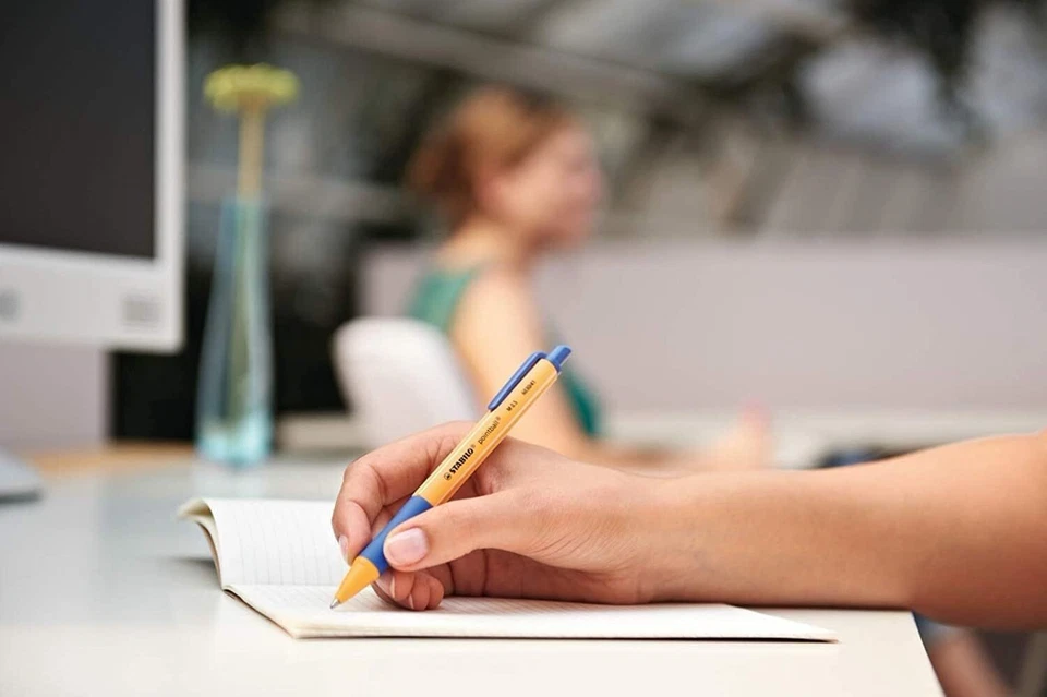 Druck-Kugelschreiber - STABILO pointball - 6er Pack - mit 6 verschiedenen Farben - Bild 4 von 4