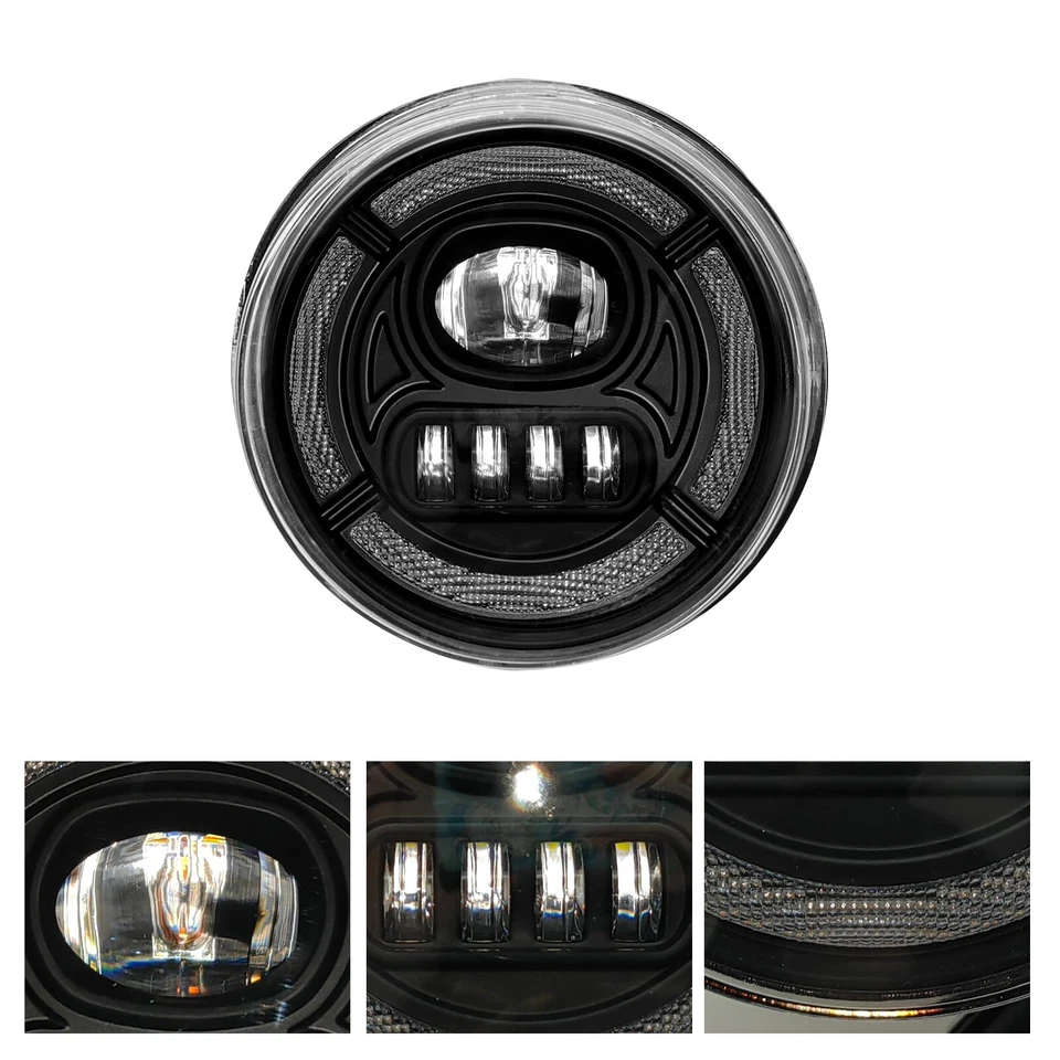 Faros antiniebla LED + DRL para GMC Sierra 1500 2007-2013 2007-2014 2500HD 3500HD Foto 2 de 4