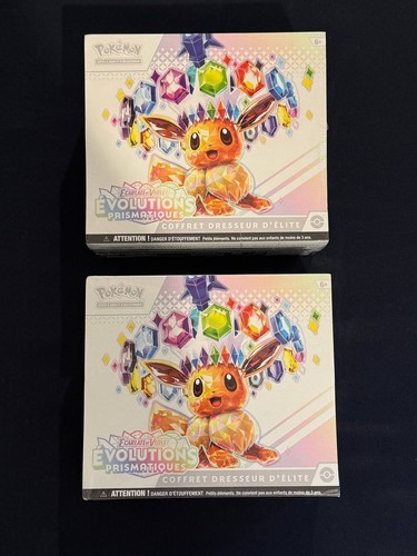2x Pokemon Coffret Dresseur d'Élite ETB Évolutions Prismatiques FR 8.5 À OUVRIR - Foto 2 di 14