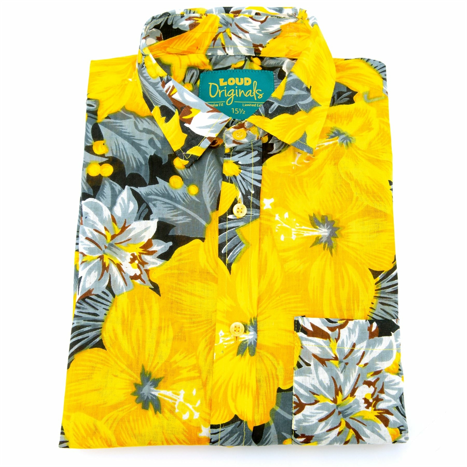 T-shirt Manches Longues Guy Harvey Femme Taille L - Jaune Imprimé Tropical - Performance