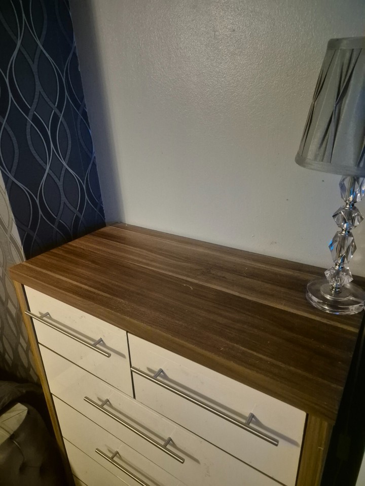 chest of drawers high gloss x6 drawers eBay