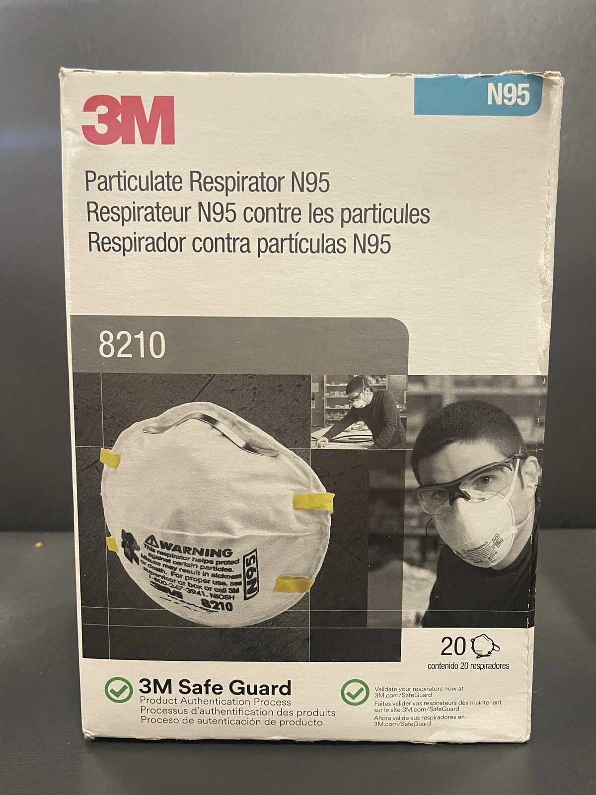 3M N95 Particulate Respirator Face Mask (8210) 20ct