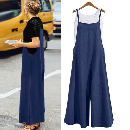 New Ladies Jumpsuit Overalls Trousers Oversize Trousers Plus Size Dungarees