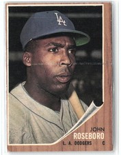 JOHN ROSEBORO 1962 Topps #32 VG/VG+ - Los Angeles Dodgers