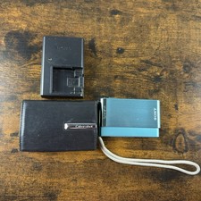 Sony Cyber-shot DSC-T90 Blue Compact Digital Camera 12.1MP Touchscreen Tested