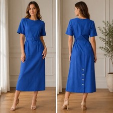 Dead Stock Vintage Talbots Dress 8-rayon/linen Blend-party-cottagecore-USA Made