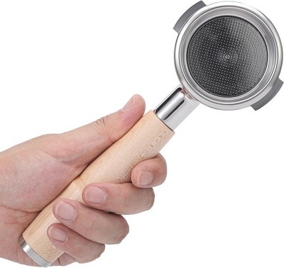 58mm Bottomless Portafilter for E61  Maple Handle Fits Rocket ECM Lelit Profitec